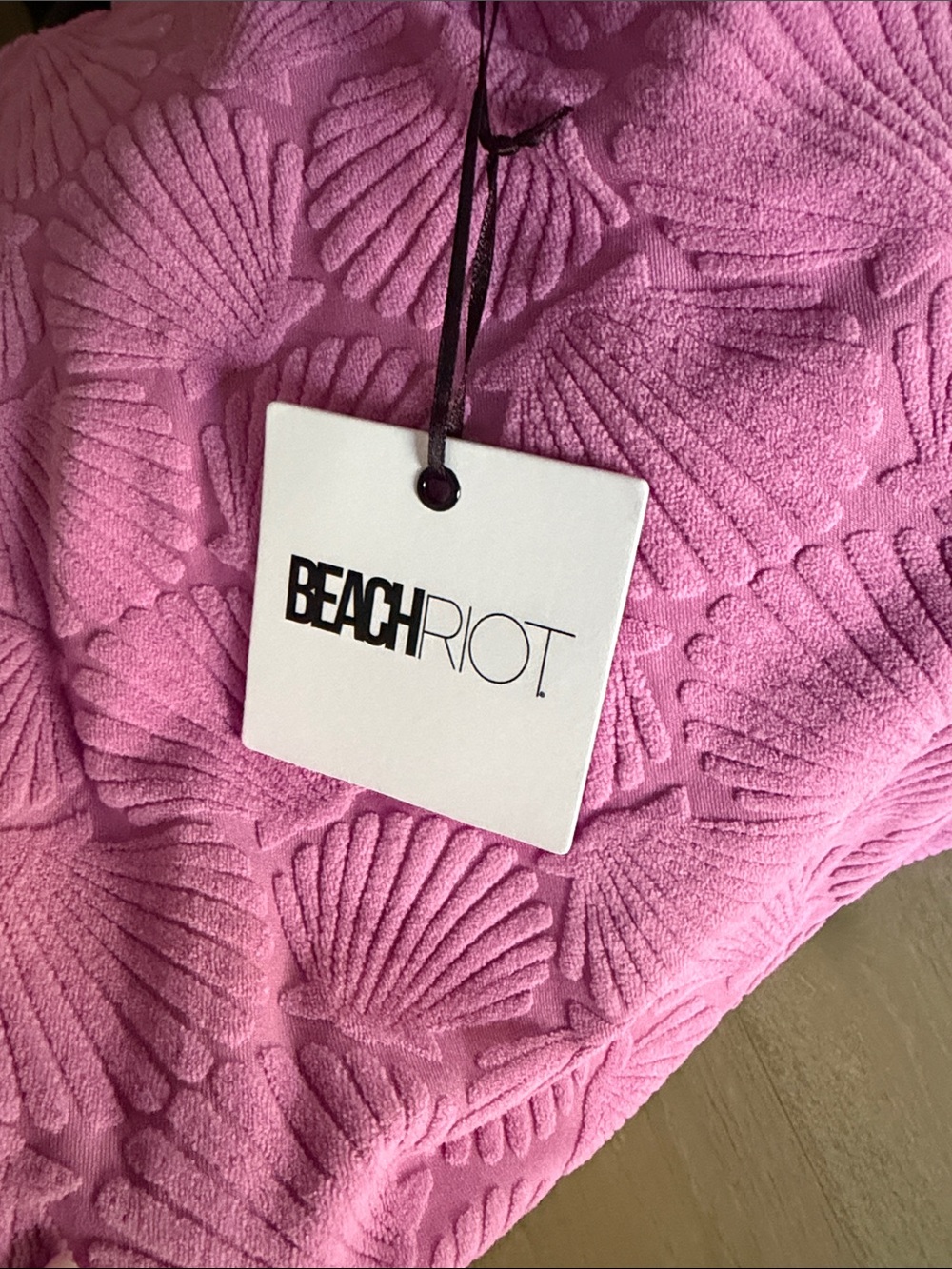Beach Riot Pink Textured Shell One-Piece Swimsuit - Picture 2 of 2